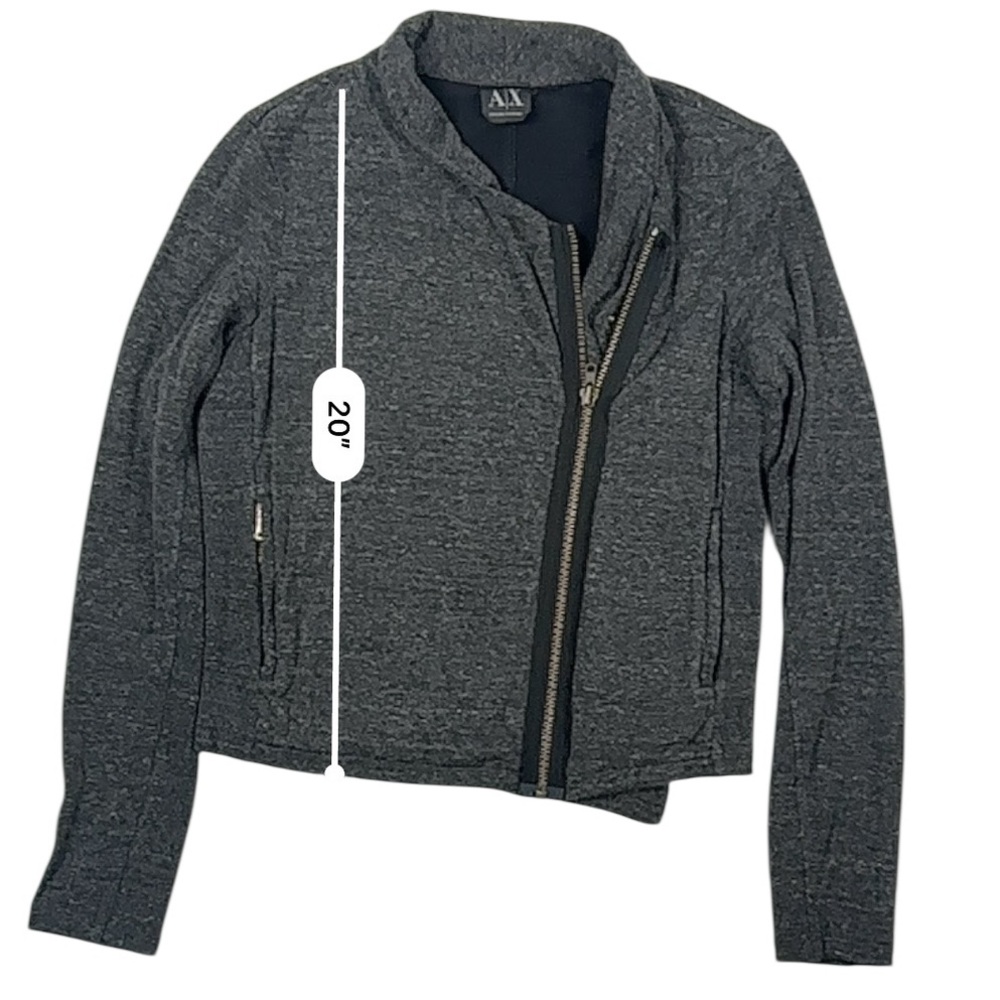 Armani Exchange Charcoal Gray Asymmetrical Zip Jacket – Women’s Size Medium - Picture 14 of 17
